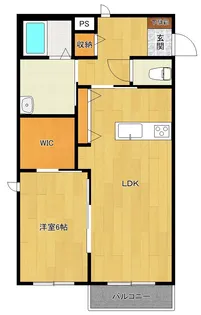 グランコート館林B【1階】の間取り