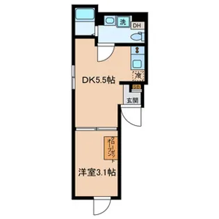 プランドール浅草【1階】の間取り