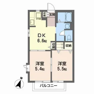 アルカンシエルC【1階】の間取り