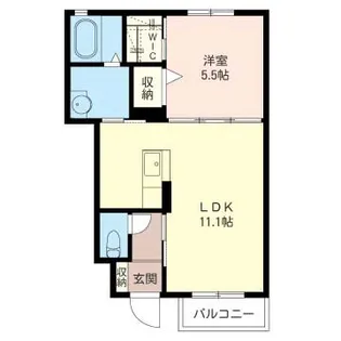 ノース・エッジ【1階】の間取り