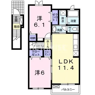 リバーサイドハウス壱番館【2階】の間取り