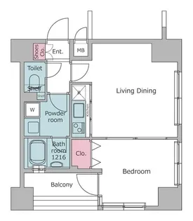 レジディア広尾南【3階】の間取り