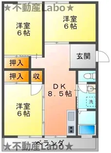 名田橋ハイツ【1階】の間取り