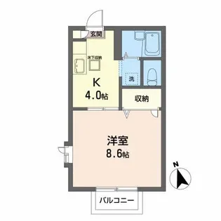 フォーブル南仙台【1階】の間取り