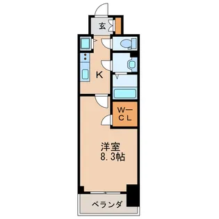 プレサンス栄ライズ【9階】の間取り