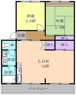 仲田苑【5階】の間取り