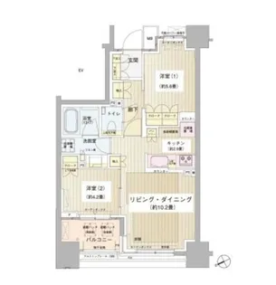 パークホームズ清澄白河【2階】の間取り