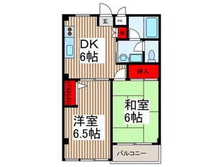 ハイネス谷塚【3階】の間取り