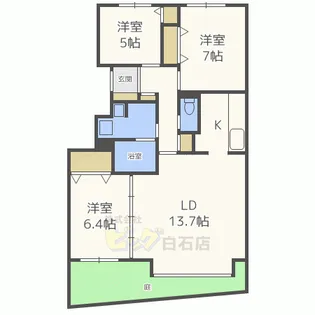 リバーサイド元町館【1階】の間取り