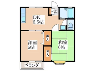 シティハイム紅葉【2階】の間取り