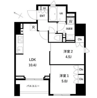 タスキプライムテラス本蓮沼【8階】の間取り