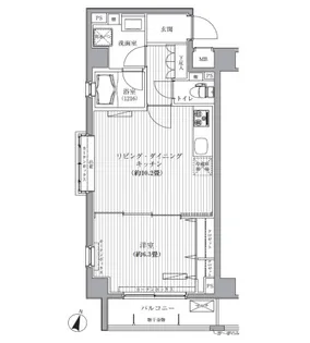 メゾンカルム西新宿【5階】の間取り