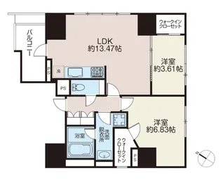 Le Lien新川II【2階】の間取り