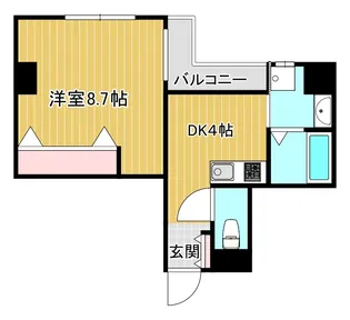エクセレント大国町【8階】の間取り