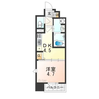 プラシード京都【6階】の間取り