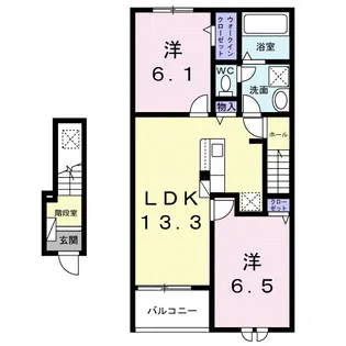 メゾン ド ソレイユ I【2階】の間取り