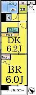 NICEアーバン横濱駅東館【5階】の間取り