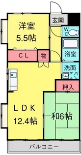 デージーコート相模台【1階】の間取り