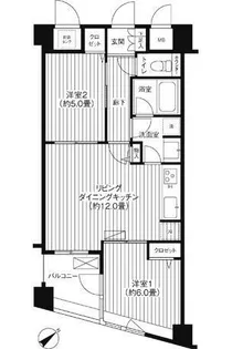 コスモリード新宿余丁町【4階】の間取り