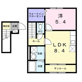 プラシード エイワン【2階】の間取り