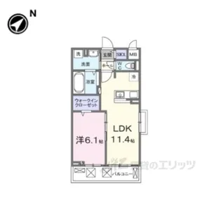 岡アパート【2階】の間取り