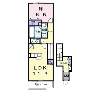 ア コート デ パルク【2階】の間取り