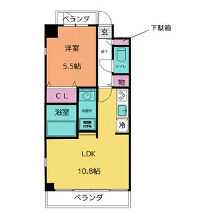 S・ALLEY【7階】の間取り