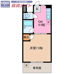 コーポ牛場【1階】の間取り