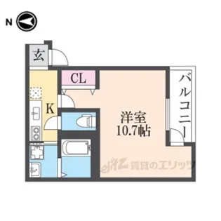 フジパレス長洲本通3番館【1階】の間取り