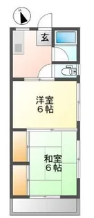 遠藤スカイハイツ【2階】の間取り