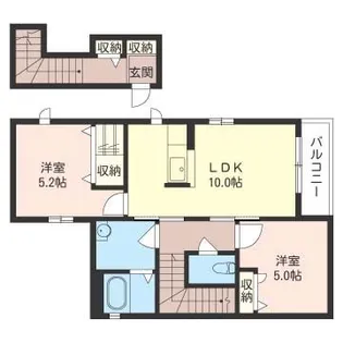 シャーメゾン湘南【2階】の間取り