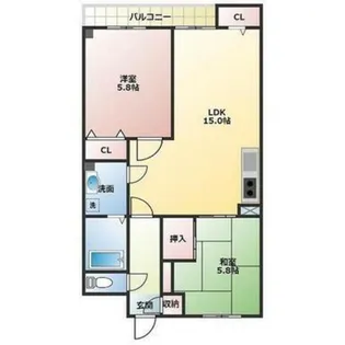 モンセーヌ堀川【2階】の間取り