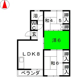 クイーンズガーデン【4階】の間取り