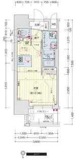 プレサンス新町ウィズジョイ【12階】の間取り