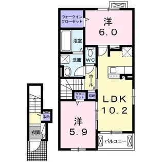 オーロラ高山 A【2階】の間取り