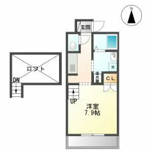 リヴェルシーデ【2階】の間取り