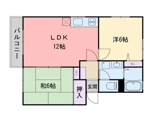ソレイユ産の宮 I棟【2階】の間取り