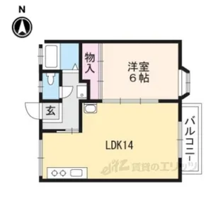 ジュノス唐崎【1階】の間取り