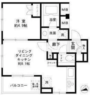 アクティス中目黒トリアード【3階】の間取り