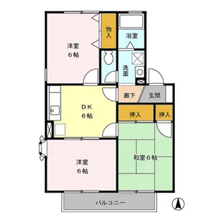 セジュールサンモリ A【2階】の間取り