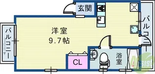 津の峰マンション【3階】の間取り