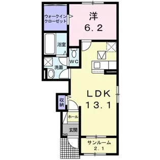 サンリット スクエア II【1階】の間取り