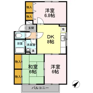 ファミール宗本 A棟【2階】の間取り