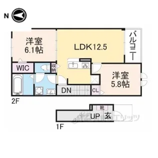 ルナハイツ3【2階】の間取り
