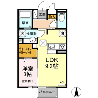 カサ・ドルチェB【1階】の間取り