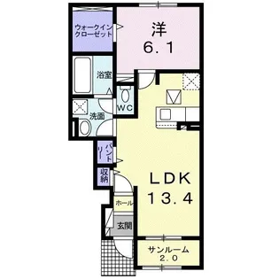 キャッスル・III【1階】の間取り