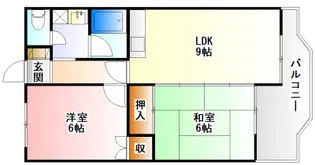 サンハイツ野間【3階】の間取り