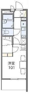 レオパレス花見通【1階】の間取り