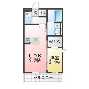 ミアカーサ青池III【2階】の間取り