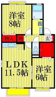 ガーデンコート【2階】の間取り